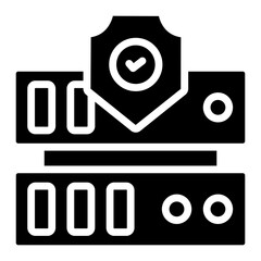 Fototapeta premium A glyph design icon of hosting