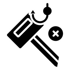 Modern design icon of no key

