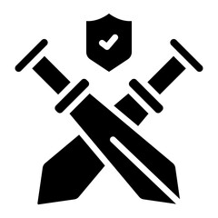 An icon design of war security

