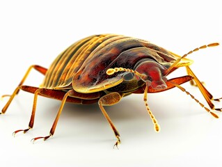 A closeup of a bed bug on a white background 167
