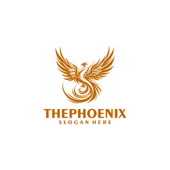 Mighty phoenix logo vector illustration