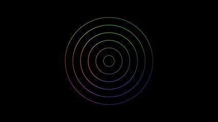 Radio wave signal icon isolated on black background 