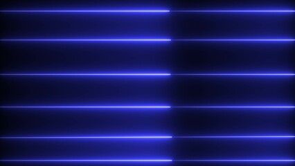 Blue lines bars rendering. colourful led lines lightning on black background.