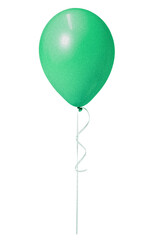 Green balloon cut out png on transparent background