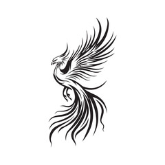 Phoenix logo design vector illustration isolated on white background