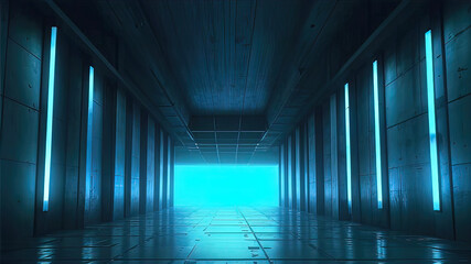 Minimalist concrete structures on concrete floor, modern architecture, background for presentation,