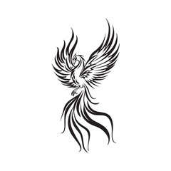 Phoenix logo design vector illustration isolated on white background