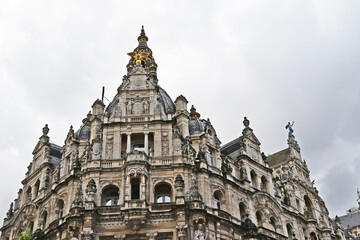 Fototapeta premium Anversa, antiche case e palazzi del centro storico - Fiandre, Belgio