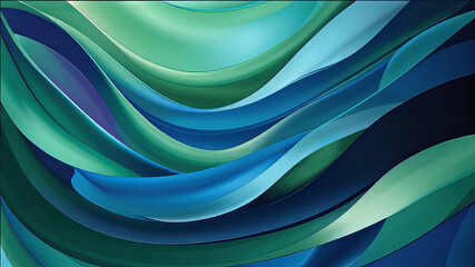 Fototapeta premium Abstract background of cool blue and green tones, feeling modern and elegant, sophisticated look.