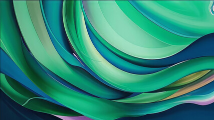 Abstract background of cool blue and green tones, feeling modern and elegant, sophisticated look.