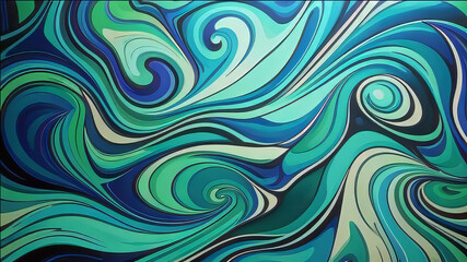 Obraz premium Abstract background of cool blue and green tones, feeling modern and elegant, sophisticated look.