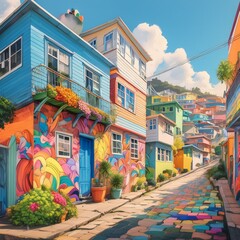 street in the town of the city