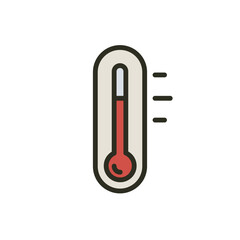 Thermometer temperature measurement icon. Hot and cold temperature icon vector illustration