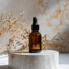 still life with bottle of perfume