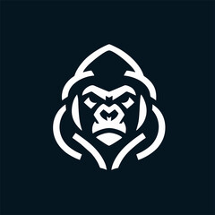 gorilla idea logo design concept vector icon