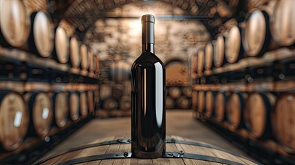 Gathering of Wine Bottles Adorning a Rustic Table