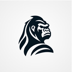 gorilla idea logo design concept vector icon