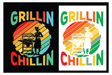 Obraz premium BBQ PRINT DESIGN, #BBQ #BBQLife #BBQLover #GrillMaster #Grilling #BBQSeason #BBQKing BBq sunset, silhouette 