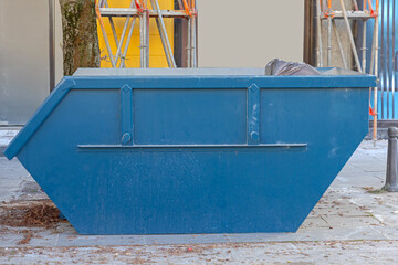 Skip Open Top Container Waste at Construction Site