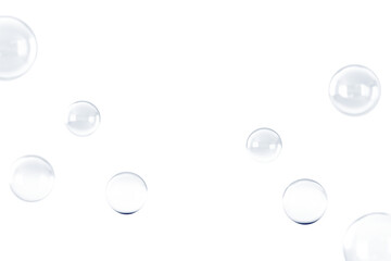 3D floating bubbles png transparent background