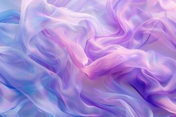 Obraz premium Elegant Flowing Fabric in Serene Blue and Soft Pink Hues - Abstract Textile Background