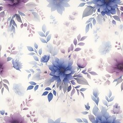 Watercolor Floral Paper - Floral Background for Card Designs - Colorful Flower Pattern - Watercolor Style Flower Texture Illustration