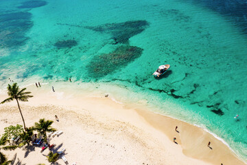 Tropical carribbean beach, aerial abstract background