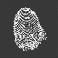 silhouette finger print pentagon shape black color only