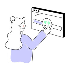 Check this doodle mini illustration of customer satisfaction 