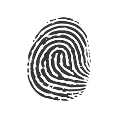 Fototapeta premium silhouette finger print square shape black color only