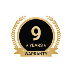 9 Years Warranty vector, 9 Years Warranty Logo