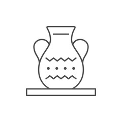 Ceramic jug line outline icon