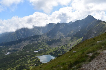 Landscape with lake and mountains