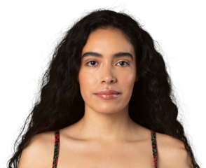 Portrait of a beautiful model mockup