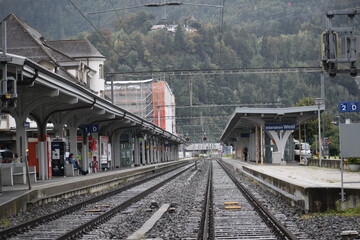 Fototapeta premium railway in the mountains