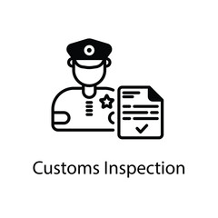 Customs Inspection vector icon