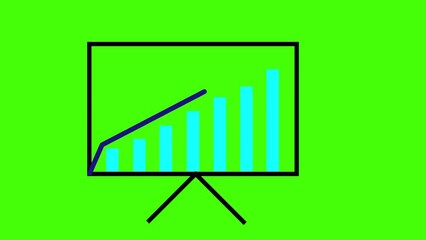 abstract new business graph icon animation .