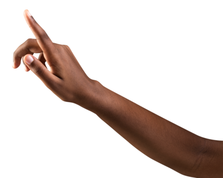 Finger pointing at something png