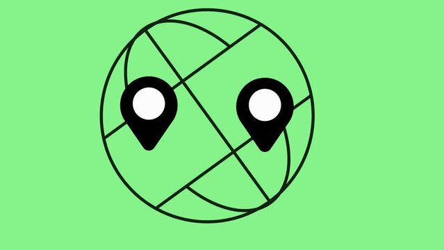 abstrack location icon animation 