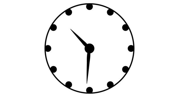 abstrack fast clock icon animation white,blue,green background