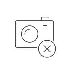 No photo camera line icon