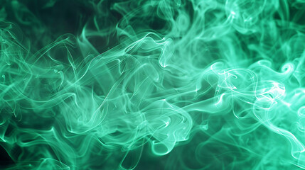 Fototapeta premium Refreshing swirls of mint green smoke perfect for energetic and vibrant designs,