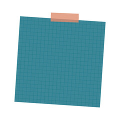Dark blue grid notepaper sticker design element