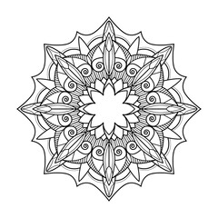 Png stylish mandala pattern element, transparent background