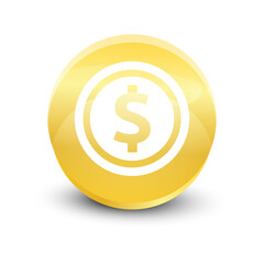 Coin Icon Logo Design Element Vector Illustration.
