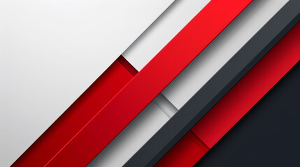 Sleek red, black, and gray banner template on white background for professional look.