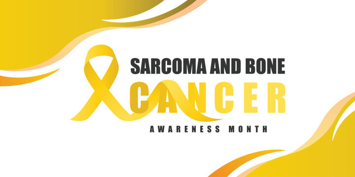 Sarcoma and Bone Cancer Awareness Month background, banner, poster and card design template celebrated in july.