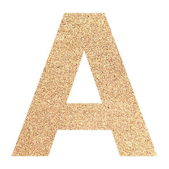 Glitter capital letter A sticker transparent png