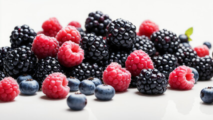 Raspberries, blueberries and blackberries