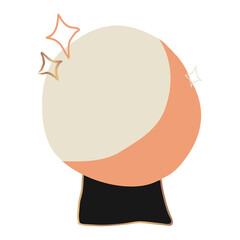 Crystal ball logo png magic witchcraft illustration hand drawn